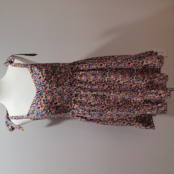 OLD NAVY DITSY FLORAL MINI DRESS   CAMI TANK TOP BOHEMIAN RUFFLE HEM XL PETITE - Picture 2 of 12